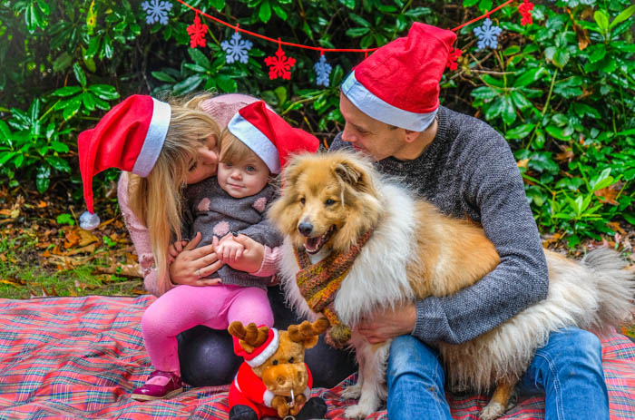 Christmas family photoshoot at Llanyrafon park, Cwmbran, South Wales.