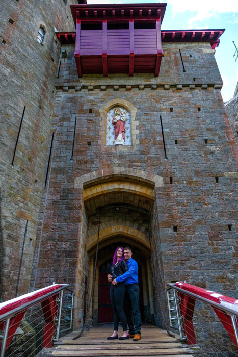 Pre wedding photography at Castell Coch, Cardiff, South Wales.