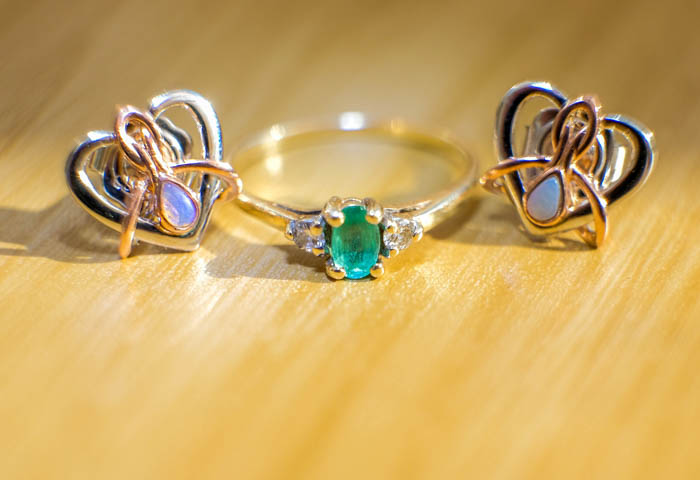 Wedding photography of the Bride's jewellery in Cardiff, South Wales.