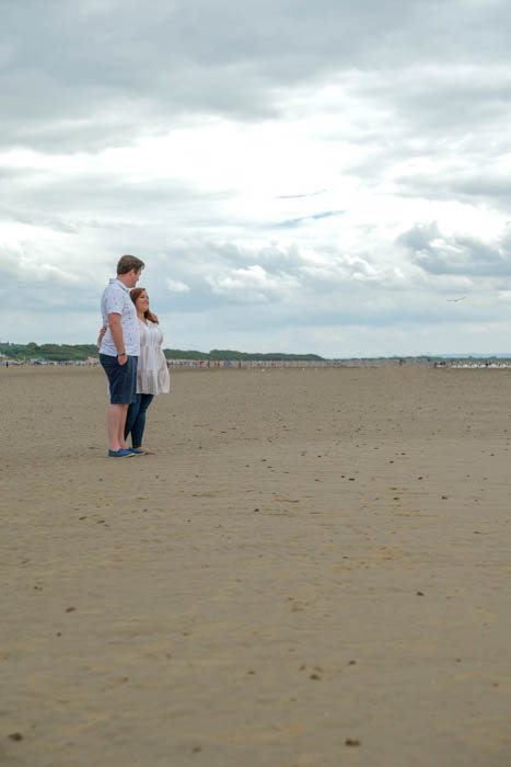 Pre wedding photography at Weston-Super-Mare beach, Somerset.