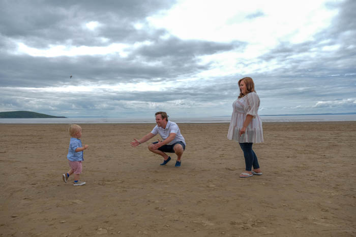 Pre wedding family photography at Weston-Super-Mare beach, Somerset.
