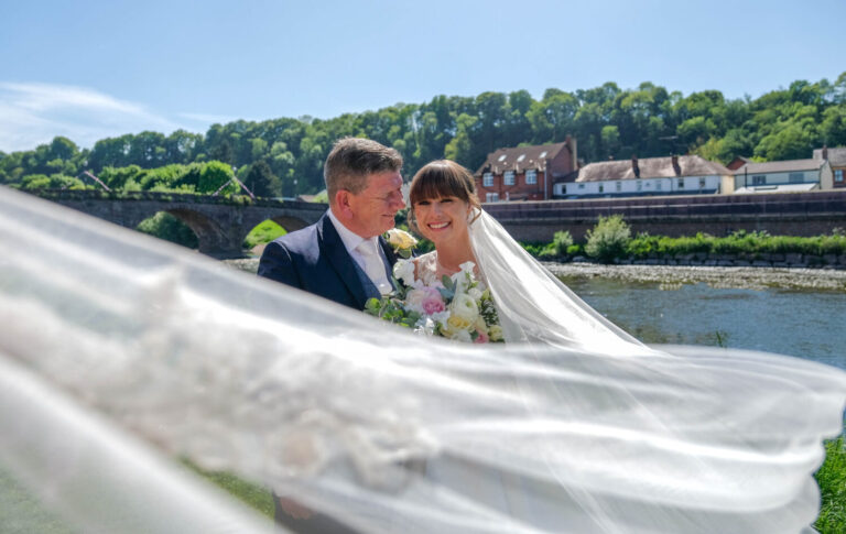 Wedding photography at The Three Salmons in Usk, South Wales.